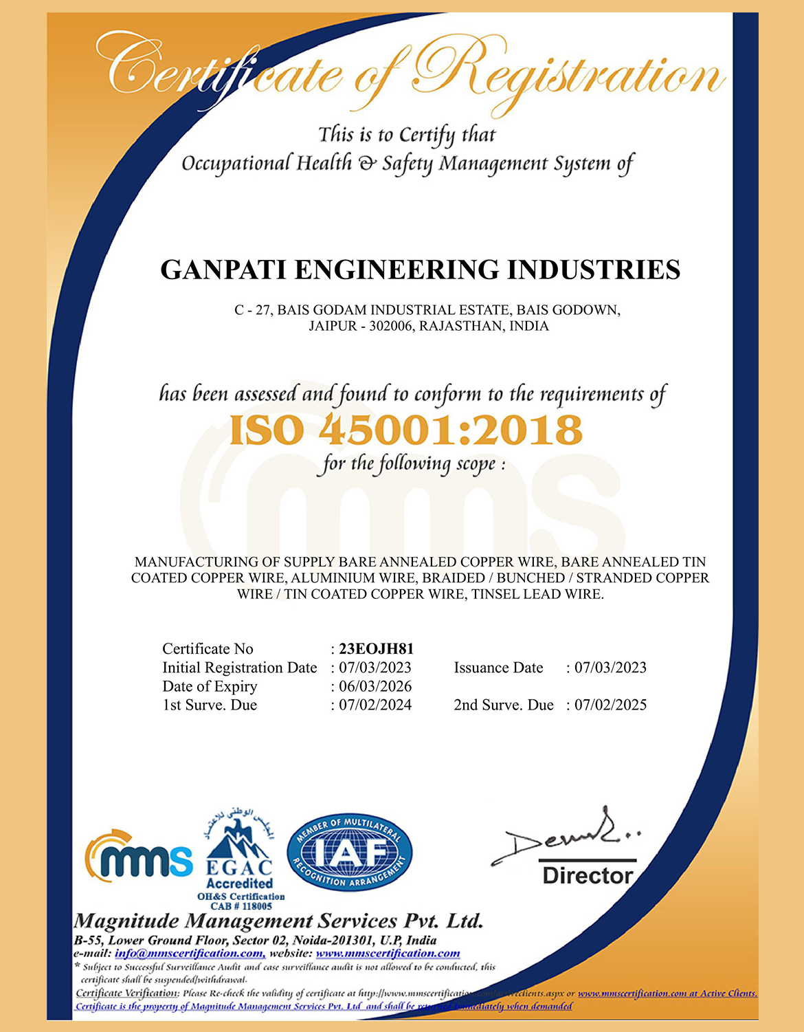GANPATI ENGINEERING IND-ISO 45001-2018